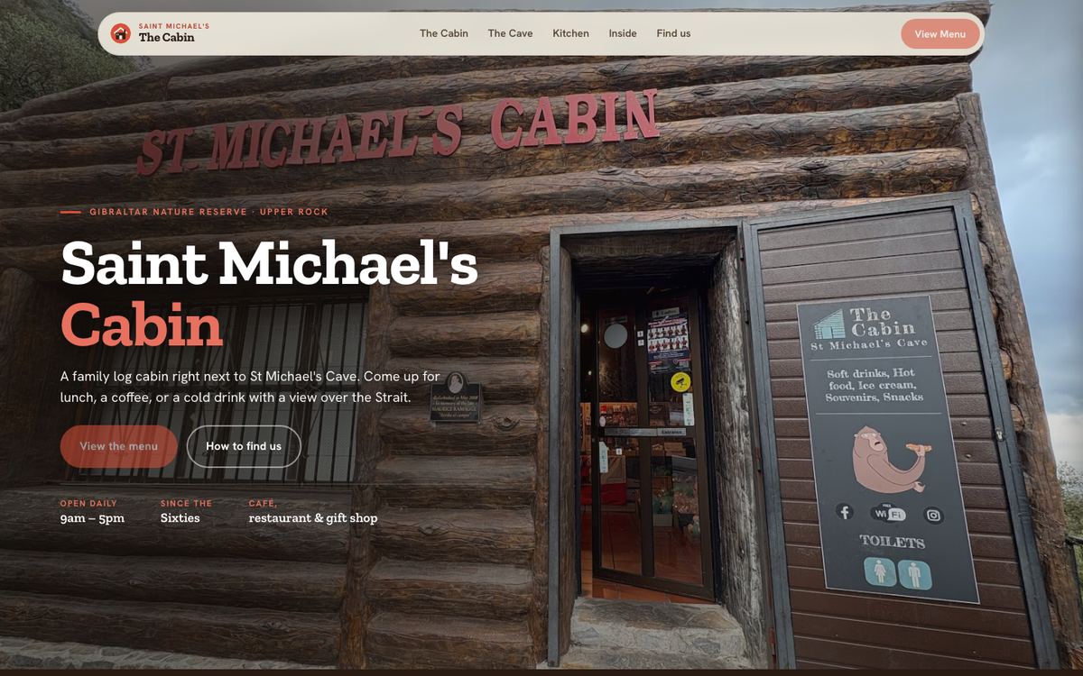 Saint Michael's Cabin, café-restaurant by St Michael's Cave